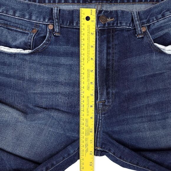 Lucky Brand 121 Slim Jeans Mens 38x31 Dark Blue Stretch Designer 11.5" Rise - Picture 5 of 8